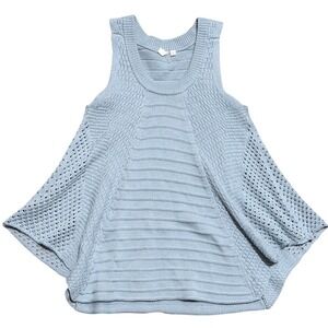 Moth XS Sky Blue Knit Sleeveless Sweater Anthropologie Boho Cottagecore